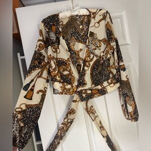 Wrap shirt fits size S/M